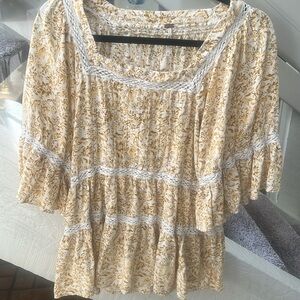 Boho ethereal Free People blouse XS
